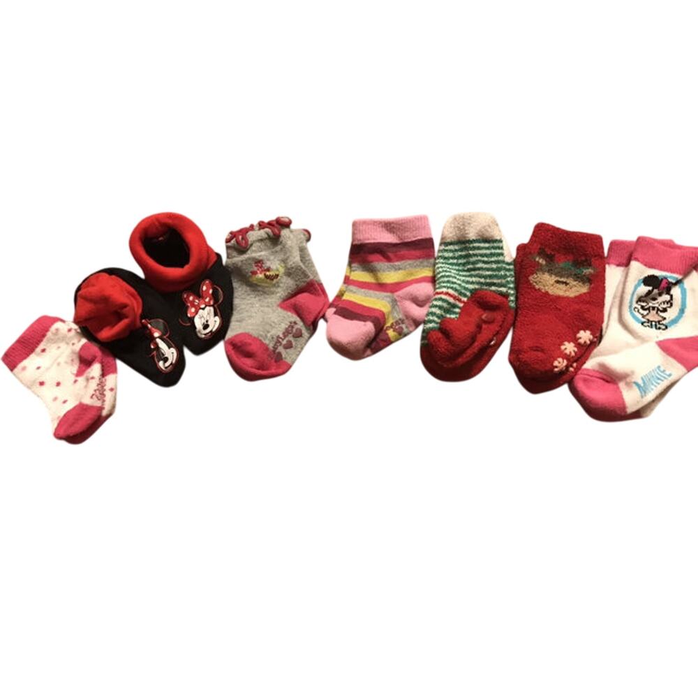 Baby girl Socks Minnie Pink Christmas
